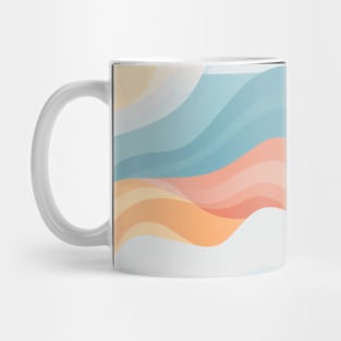 Pastel Ripples: Modern Abstract Waves Unleashed Mug